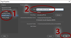 Dreamweaver opaskirja opas kotisivu www-sivu homepage www-site guide title otsikko page properties